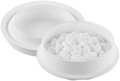 Bakvorm Bloem - Taartvorm Siliconen - Taarten Bakken - Met Decoratie - 600 ml - Transparant