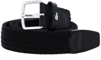 LACOSTE Riem Casual Stretch Wowen Belt W90 Noir Zwart