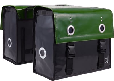 Willex - Dubbele Bisonyl Tas - 52L - Grijs/Zwart - Universele Bevestiging - De Klassieker