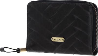 PICARD Portemonnee Basket 1 Zip Around Wallet Black Zwart