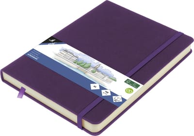 Kangaro schetsboek - A5 - purple heart - met elastiek en lint - 2 stuks - K-861292