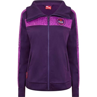Puma Dames-trainingsjack met dierenprint (Paars)