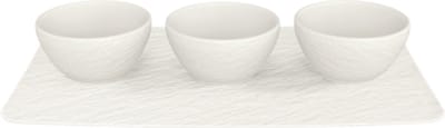 Villeroy & Boch Dipschaaltjes Set / Kleine Schalen Manufacture Rock – Wit – 4-delig – Stijlvol en Duurzaam – Perfect voor Dips, Sauzen en Snacks
