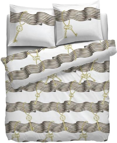 HNL Refined Dekbedovertrek Marcus - Eenpersoons - 135x200 + 80x80 cm - Offwhite