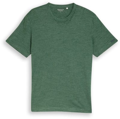 Tom Tailor - T-shirt in gemêleerde look - Maat XXXL - green fine stripe
