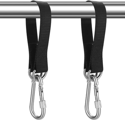 Hangmat Bevestiging - Boomgordel Ophanging - Buiten Ontspannen - Scheurvast Polyester - 30 x 2.5 cm - Zwart