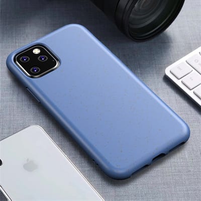 geschikt voor iPhone 11 Pro Eco Hoesje - Flexibel Telefoonhoesje Bio Degradable - Flexibel Eco Hoesje blauw- geschikt voor iPhone 11 Pro