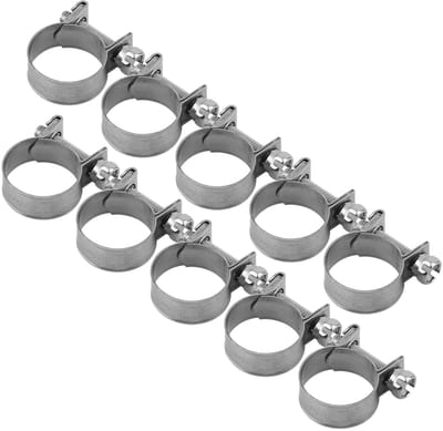 Allecto - Pack van 10 RVS Slangklemmen 6-20 mm - Robuust en Verstelbaar voor Diverse Hoses