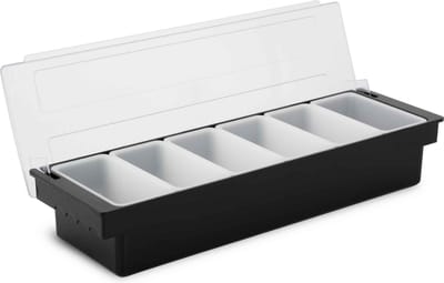 HCB® - Professionele Horeca Ingredientenhouder - Garneerunit met 6 bakken - Cocktail Ingrediëntenbak - Ingrediëntencontainer - 1 kg - 5860