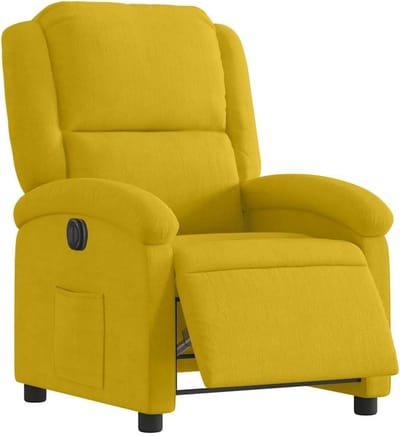 Relaxstoel met opstahulp - Comfortstoel fauteuil - Ontspannen en zelfstandig - Elektrische sta-op functie - 71x865x995 cm - Geel