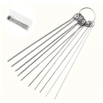 Ensemble Nettoyeur de Pommeau de Douche 10 Broches en Acier Inoxydable, Brosse de Nettoyage pour Pommeau de Douche Multi-Tailles pour Petits Trous, Outil de Nettoyage Accessoires de Bain/Salle de Bain