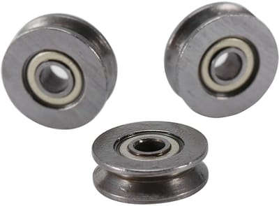 Dailygoods- V-groove Pulley 20 Stuks - V-groove Lager - Carbon Staal - 3x12x4mm - Dubbel Beschermd - Geschikt voor Lineaire Beweging - Railway Bearings