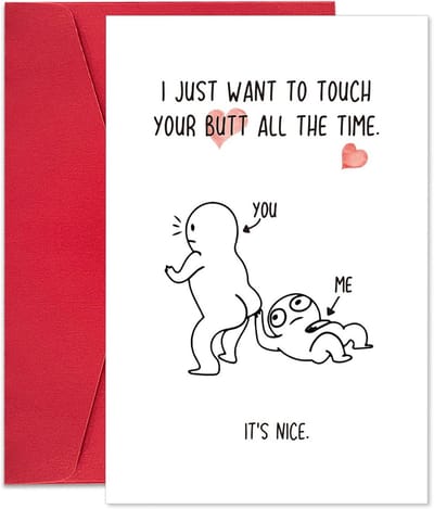Grappige en Ondeugende Valentijnsdag Kaart voor Vriend, Vriendin, Man of Vrouw