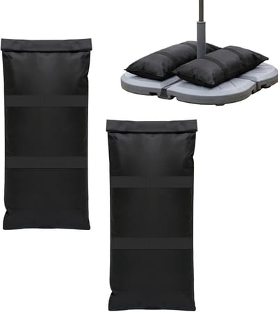 zandzakken - 2 stuks - 68 x 30 cm - zwart