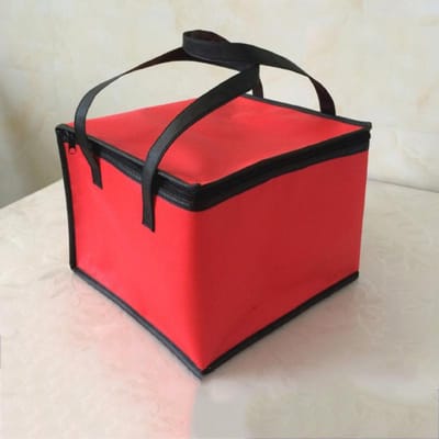 Grote Niet-Geweven Thermische Isolatie Verpakking Lunchtas Picknick Draagbare Container Tassen Vers Ijs Koeltas Drager Eten Geïsoleerde Tassen 35X35X23cm