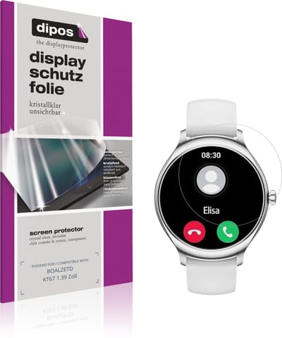 dipos – 6x Beschermfolie geschikt voor BOALZETD KT67 1.39 Zoll | Krasbestendige & heldere Screenprotector Ultra-Thin