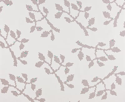 Dutch Wallcoverings Vliesbehang tak/puntje - beige/groen