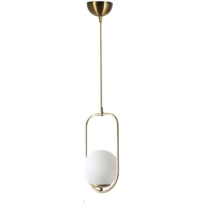 Verlichting - Kroonluchter Wit - Koper Metaal 18x18x70cm - Luz - Stijlvolle Verlichting voor Elke Woonruimte