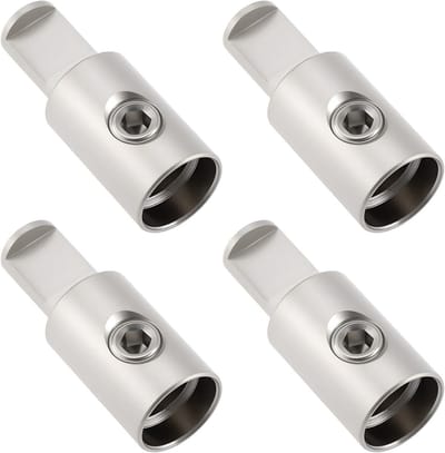 Audiokabel Reducer - Stroomkabel Adapter - Auto Audio - Aluminium Legering - 4 Stuks - Zilver