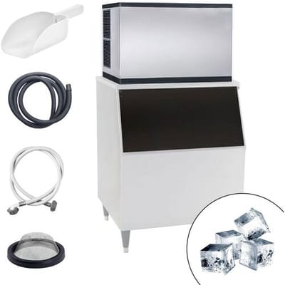 GGM Gastro Eiswürfelbereiter - Würfel - 403 kg/24 h - inkl. Eisvorratsbehälter
