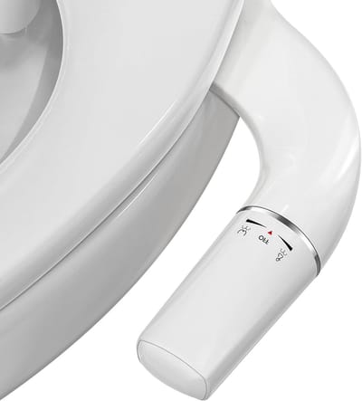 Bidet Opzetstuk Voor Toilet - Slank Niet-elektrisch Bidet Met Intrekbare Sproeiers - Draaiknop - Klassieke Dubbele Sproeier - BIDET-72DE