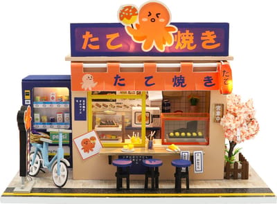 Hongda DIY Star Takoyaki - Miniatuur Bouwpakket - Inclusief Verlichting