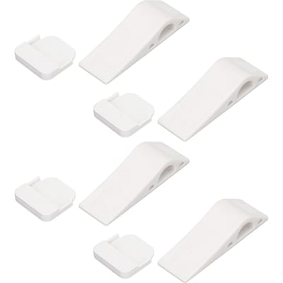 4 stuks Deurwigstopper Multifunctioneel Voorkomt Botsingen Elimineert Geluid Deurstopper Wig voor Thuis Kantoor Hotel Wit wit