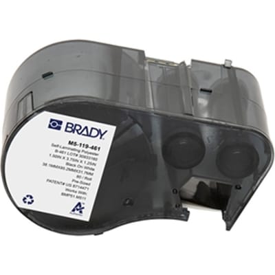 Brady M5-119-461 gelamineerde polyester labels zwart op wit/transparant | 95,25 mm x 38,1 mm (origineel)