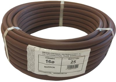 Dailygoods- Irrigatieslang 25 meter - Gladde PE-buis - Bruin - 16 mm - Geschikt voor druppelirrigatie - Hoogwaardig materiaal - Irrigatiebuis