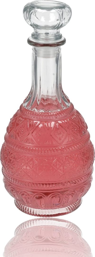 Whiskey karaf 1 Liter - klassieke whiskey decanter glazen karaf voor whisky, bourbon, likeur - limonade luxe karaf geschenken - feestelijk