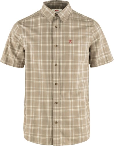 Fjällräven Övik Lite Shirt SS M - Heren - Blouse met korte mouwen - Fossil-chalk rose - Maat L