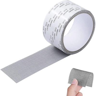 Dailygoods- Muggennet met sterke lijm - Reparatietape - Glasvezelplakband - Anti-muggeninsect - Insectengaas - 5 cm x 200 cm - Insectennet