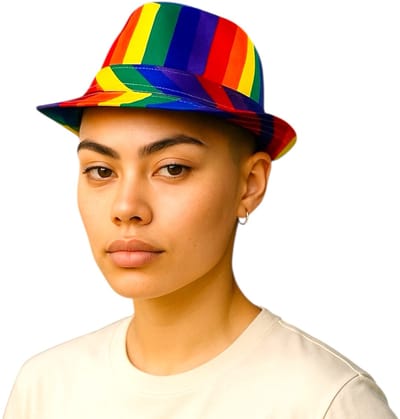 Regenboog Hoed – Fedora Stijl – Pride Hoed voor Feest & Festival – Uniseks – One Size