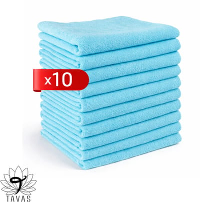Tavas Harmonie Gastendoekjes 30x50 cm Turkoois Set van 10 100% Katoen Gastenhanddoek Rechthoek Handdoek Keuken Hotelkwaliteit Gastendoek