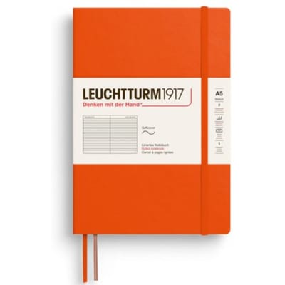 Leuchtturm1917 notitieboekje, softcover, medium a5, gelinieerd, pumpkin
