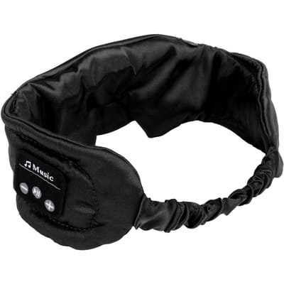 Draadloze Muziek Oogmasker Nachtslaap BT Oogschaduw Slim Lichtblokkerend Oogmasker Ultradunne Headset Zwart zwart