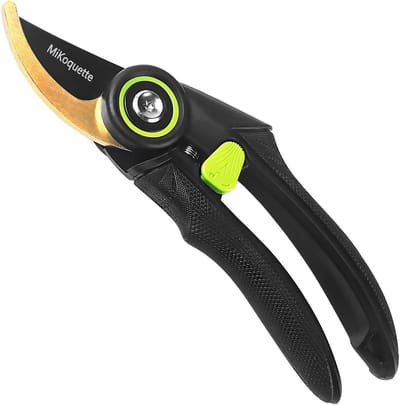 Premium tuinschaar met bypass-snijkant - anti-aanbaklaag - 24 mm snijdiameter - ergonomisch - veiligheidsslot - voor bloemen, takken en scheuten