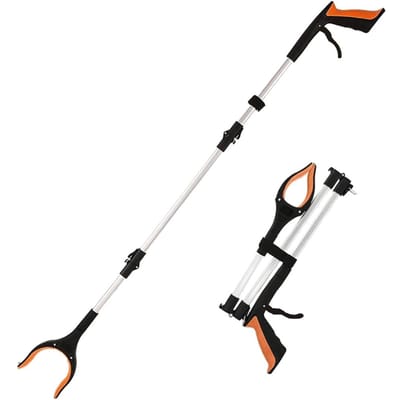 Reacher Grabber Tool Extra Lange Grijpers Voor Ouderen Lichtgewicht Handige Afvalklauwgrijper Met Magneten oranje