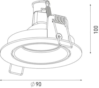 Inbouwspot Rond Zwart Draai & Kantelbaar GU10