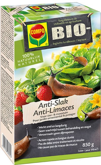 COMPO Bio Anti-Slak - voor siertuin en moestuin - snelle en lange werking - doos 850 g (170 m²)