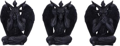 Nemesis Now Beeld/figuur Three Wise Baphomet Zwart
