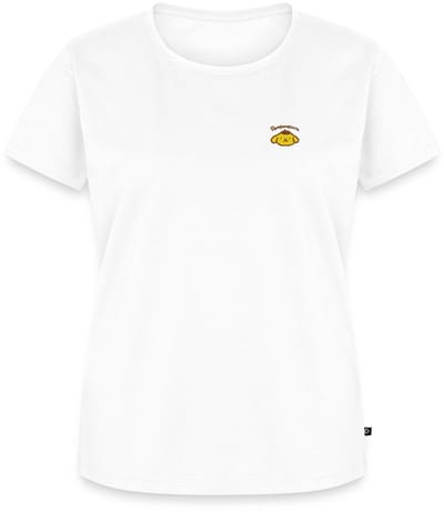Pompompurin Geborduurd Portret Premium T Shirt Dames