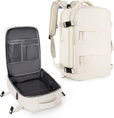 Reisrugzak voor heren en dames - Draagbare rugzak - Wandelrugzak Waterdichte rugzak voor buitensporten Casual rugzak Reisbenodigdheden - Beige