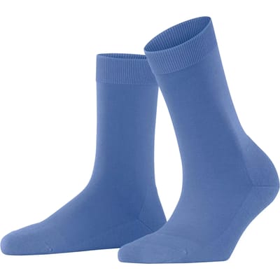FALKE ClimaWool eenkleurig wol lyocell sokken dames blauw - maat 37-38