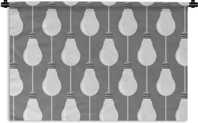 Wandkleed - Wanddoek - Lampen - Patronen - Retro - 90x60 cm - Wandtapijt
