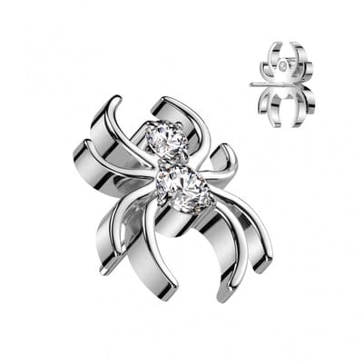 piercing titanium spider top 1.2x6 - zilver - LMPiercings