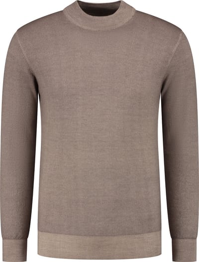 District Indigo Mockneck Pullover Merino/Stretch Brown (7.22.508.502 - 046)