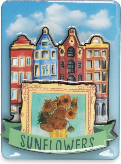 Memoriez 2D Magneet Sunflowers Huisjes