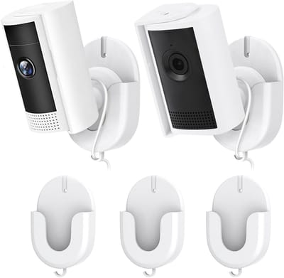 Camera Muurbeugel - Bevestiging Houder - Veilige Beveiliging - Zonder Boren - 3 Stuks - Wit