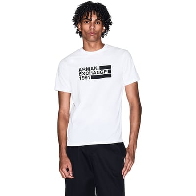 Armani Exchange Xm002788_af10356 T-shirt Met Korte Mouwen Wit S Man